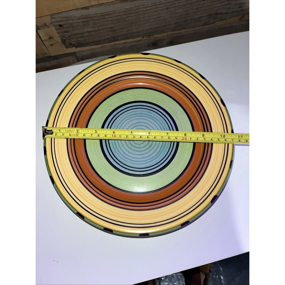 HF Coors Vibrant ACAPULCO DINNERWARE 5 Plates COLORFUL STRIPED Variety Patterns